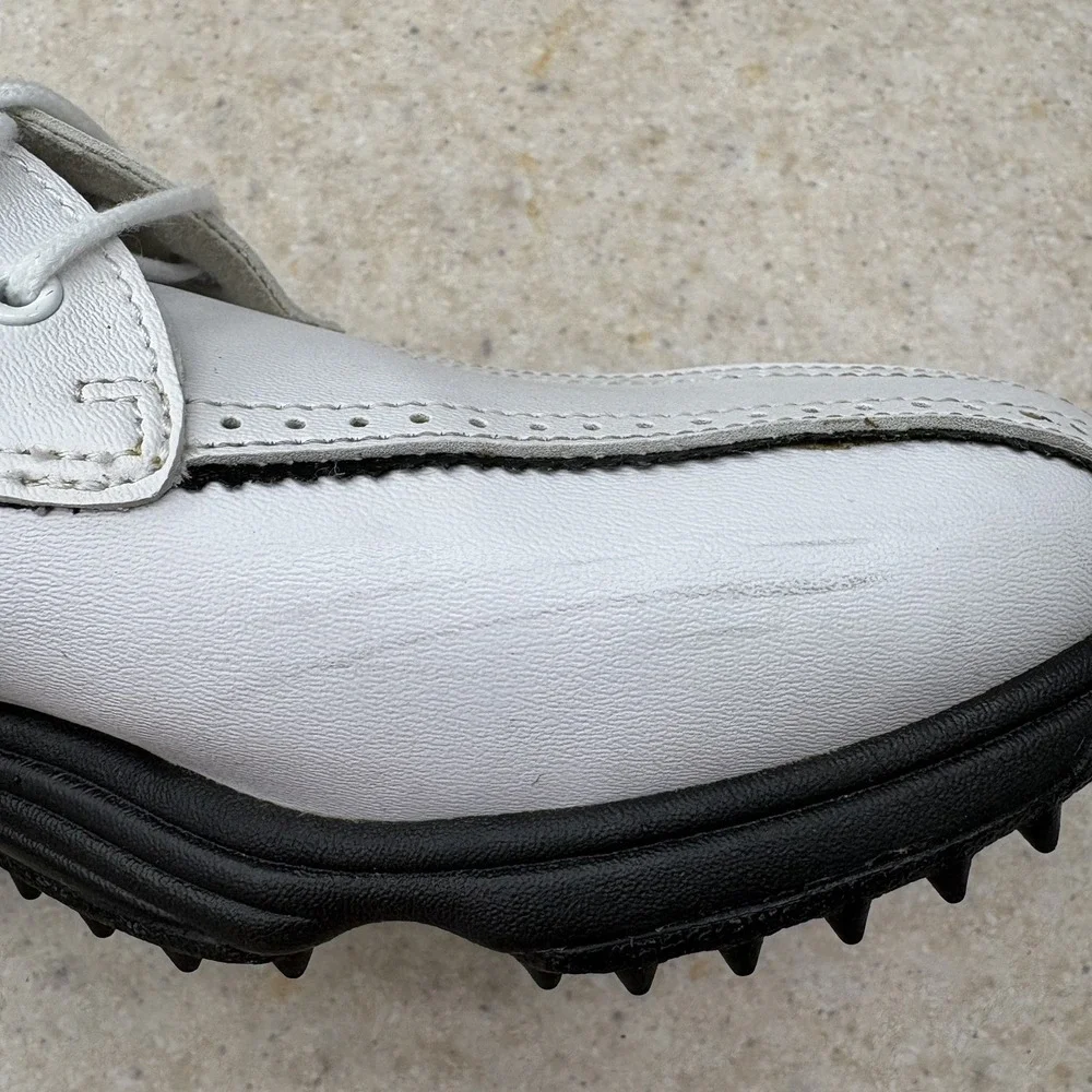 FootJoy FJ GreenJoys Women's Golf Shoes White Saddle Style #48414 Size 7 M
